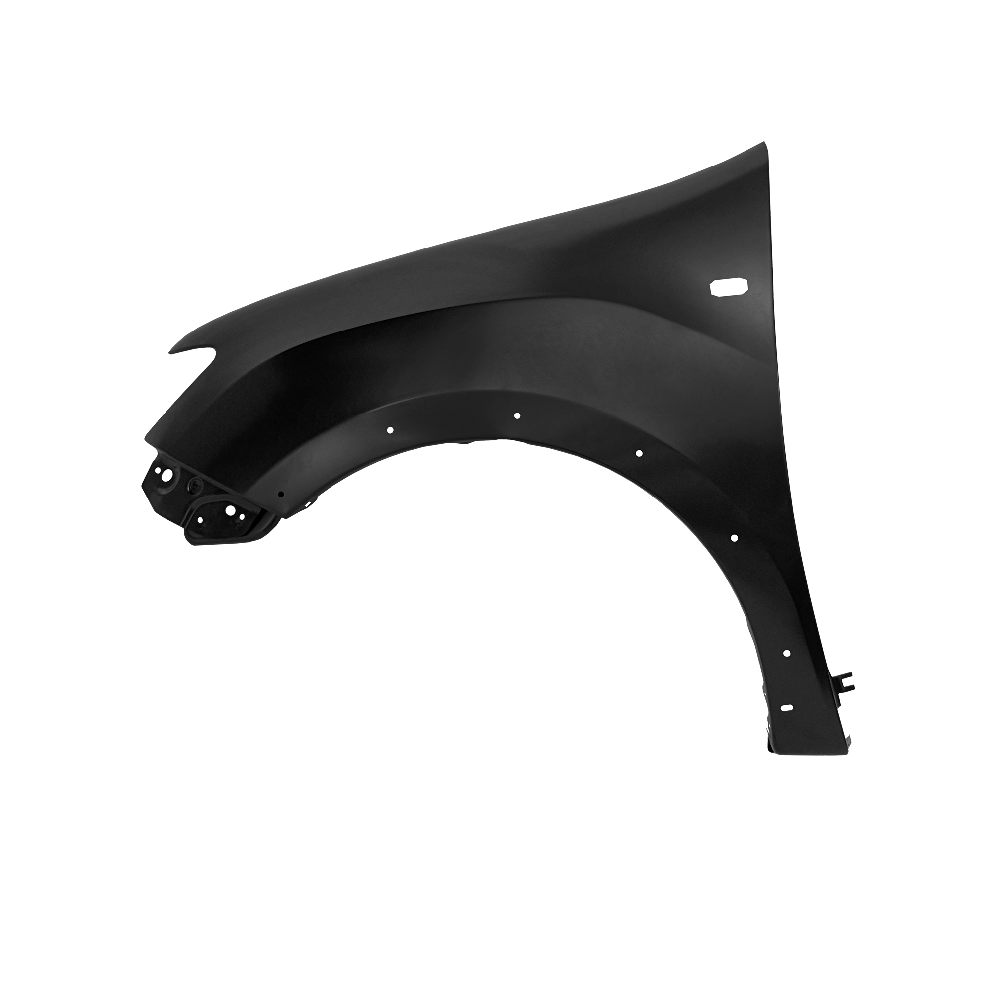 REPLACEMENT FRONT FENDER LH(WITH LAMP HOLE AND RIM HOLE), 2013, FOR DACIA LOGAN, 631013661R, (STEEL)