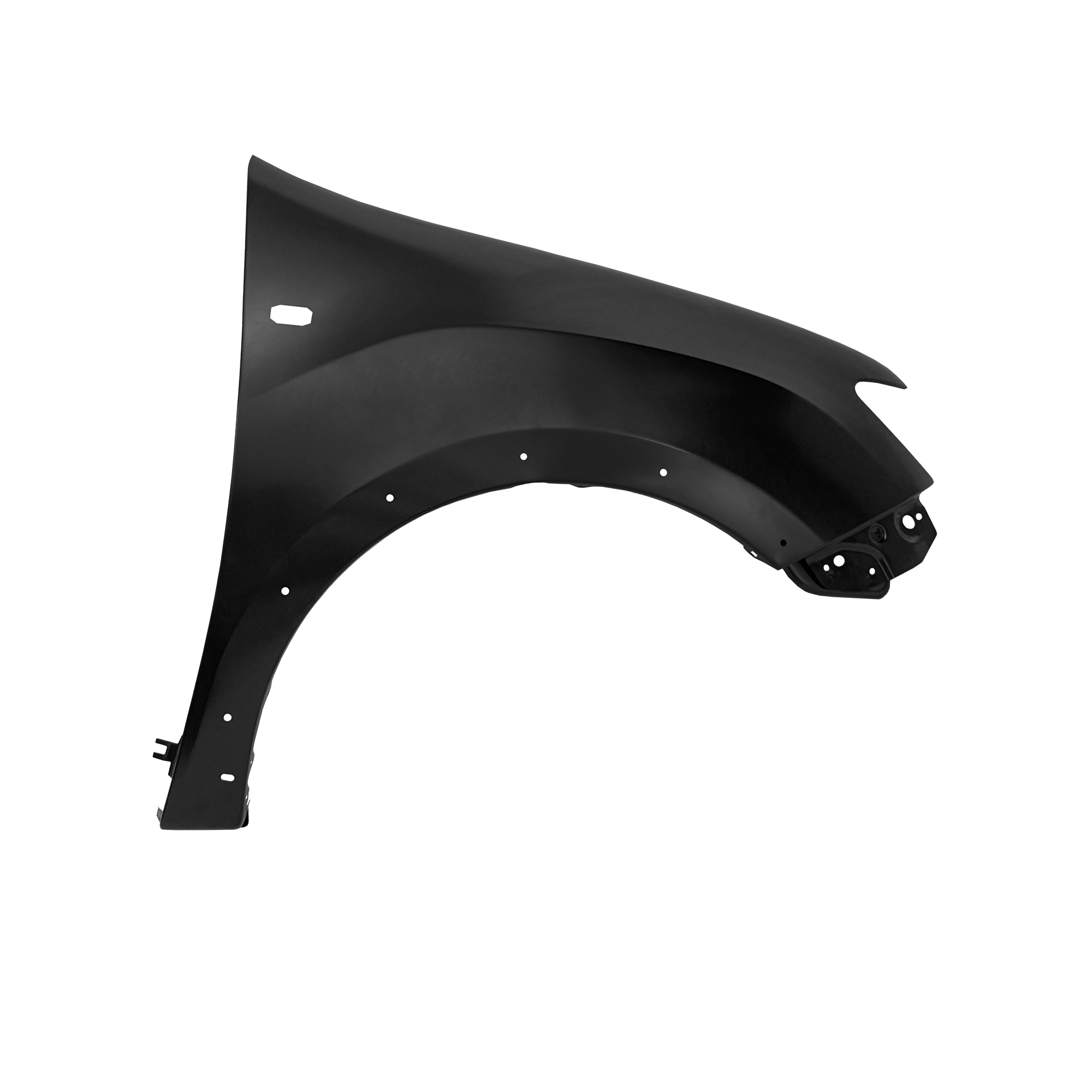 REPLACEMENT FRONT FENDER RH(WITH LAMP HOLE AND RIM HOLE), 2013, FOR DACIA LOGAN, 631002194R, (STEEL)