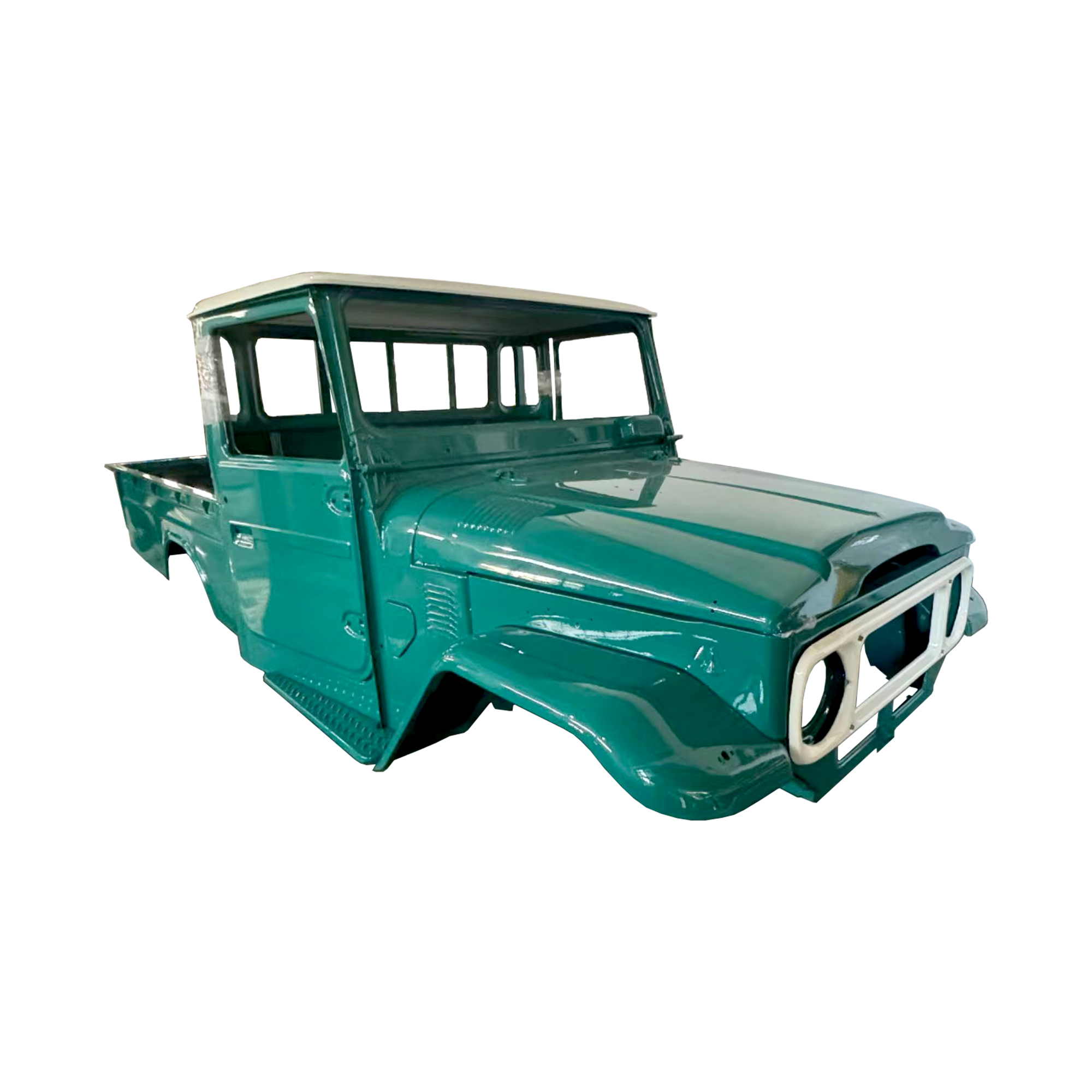 REPLACEMENT COMPLETE CAB WITH DOORS?WITH CUSTOM PAINT RHD, 1968-1984, FOR TOYOTA LAND CRUISER FJ45 (STEEL) REPLACEMENT COMPLETE CAB WITH DOORS?WITH CUSTOM PAINT RHD, 1968-1984, FOR TOYOTA LAND CRUISER FJ45 (STEEL)