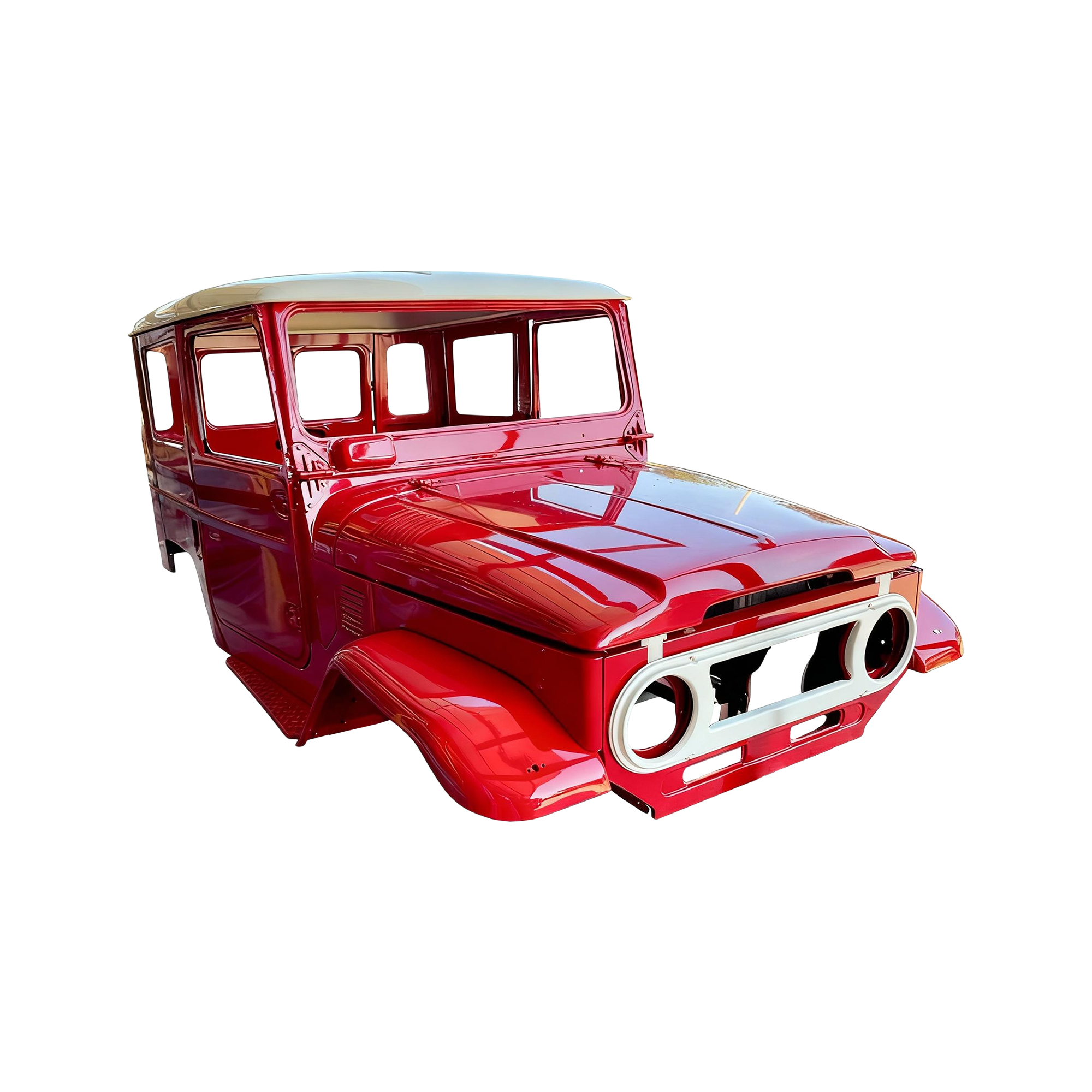 REPLACEMENT COMPLETE CAB WITH DOORS?WITH CUSTOM PAINT LHD, 1968-1978, FOR TOYOTA LAND CRUISER FJ40 1968 (STEEL)