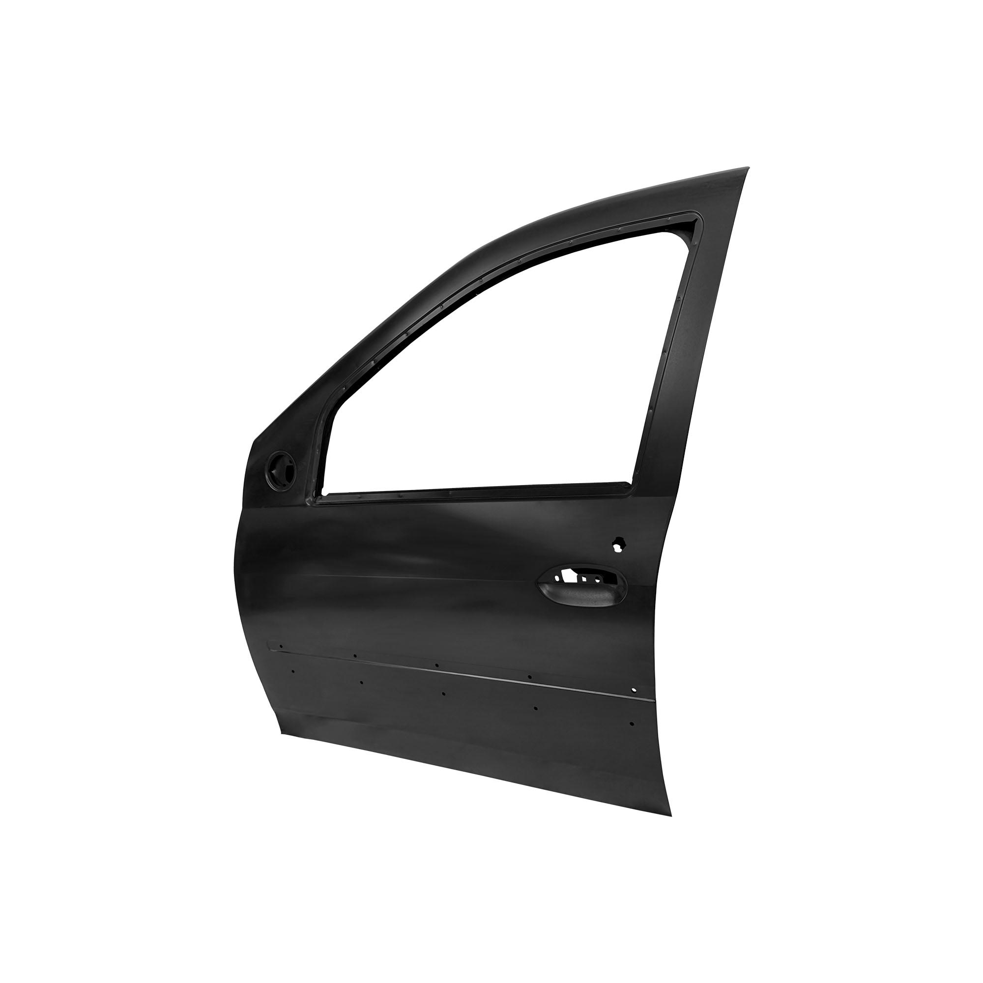 REPLACEMENT FRONT DOOR W/ TWO LINE MOULDING LH, FOR RENAULT LOGAN, 801013696R, (STEEL)