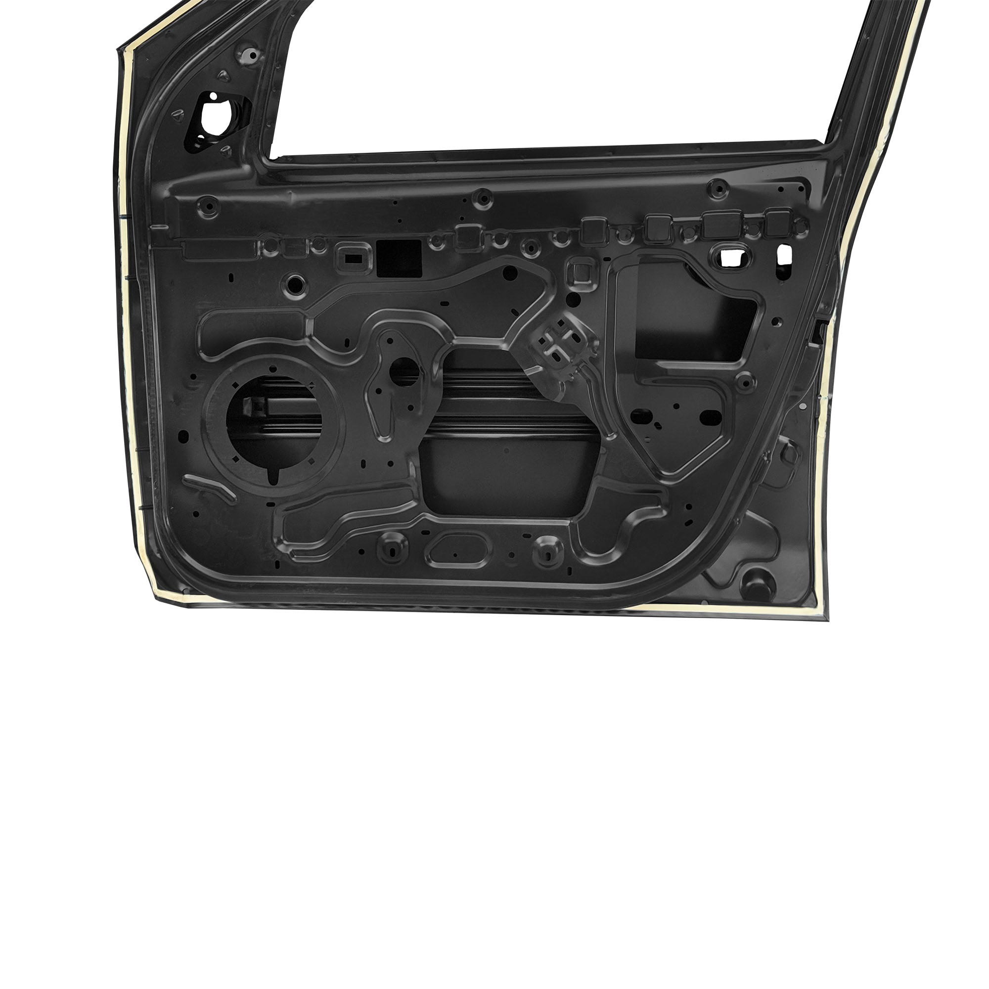 REPLACEMENT FRONT DOOR W/ TWO LINE MOULDING RH, FOR RENAULT LOGAN, 801002133R, (STEEL)