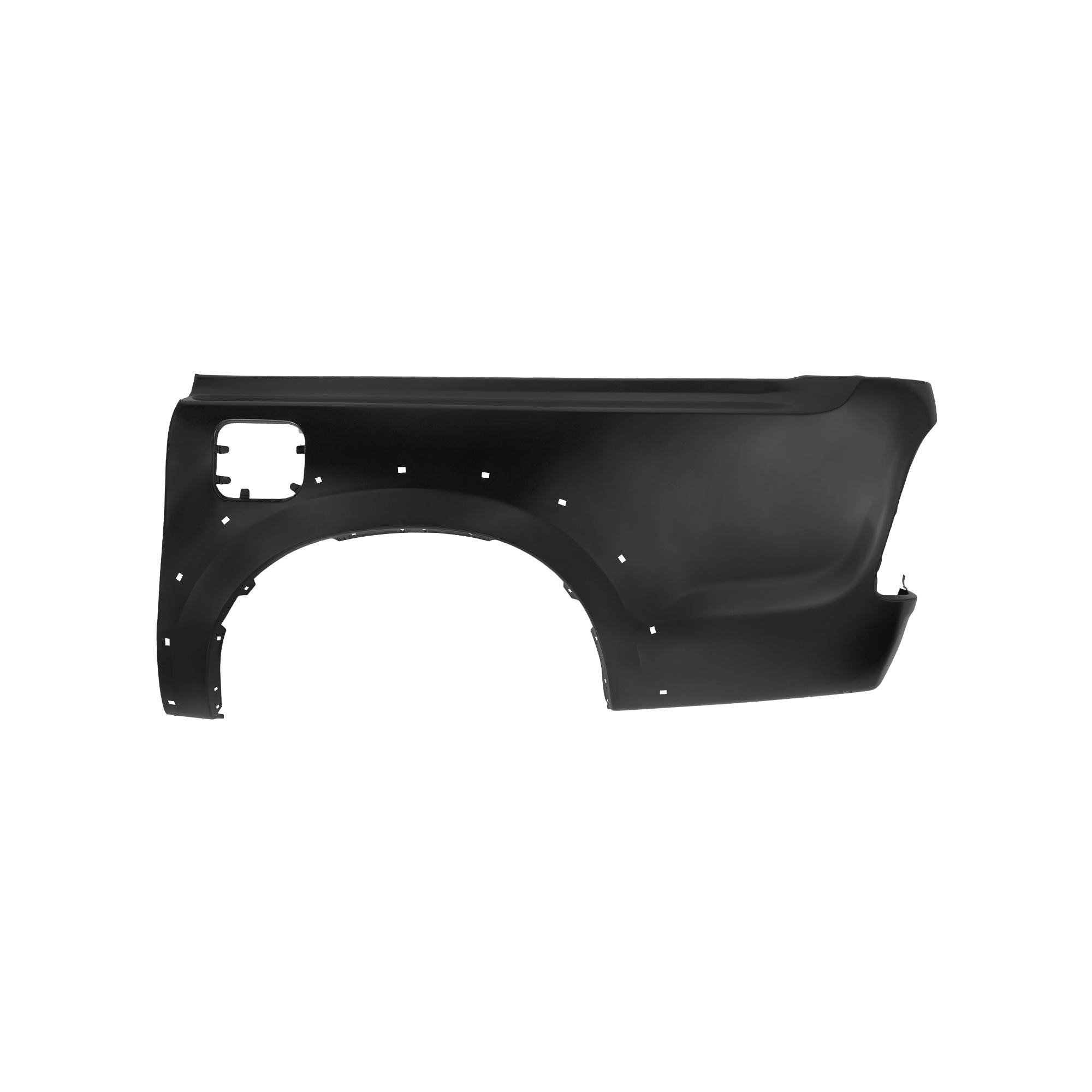 REPLACEMENT REAR FENDER LH WITH SKIRT HOLE WITH HOOK, FOR TOYOTA HILUX VIGO DOUBLE CABIN SIDE OPEN, (STEEL)