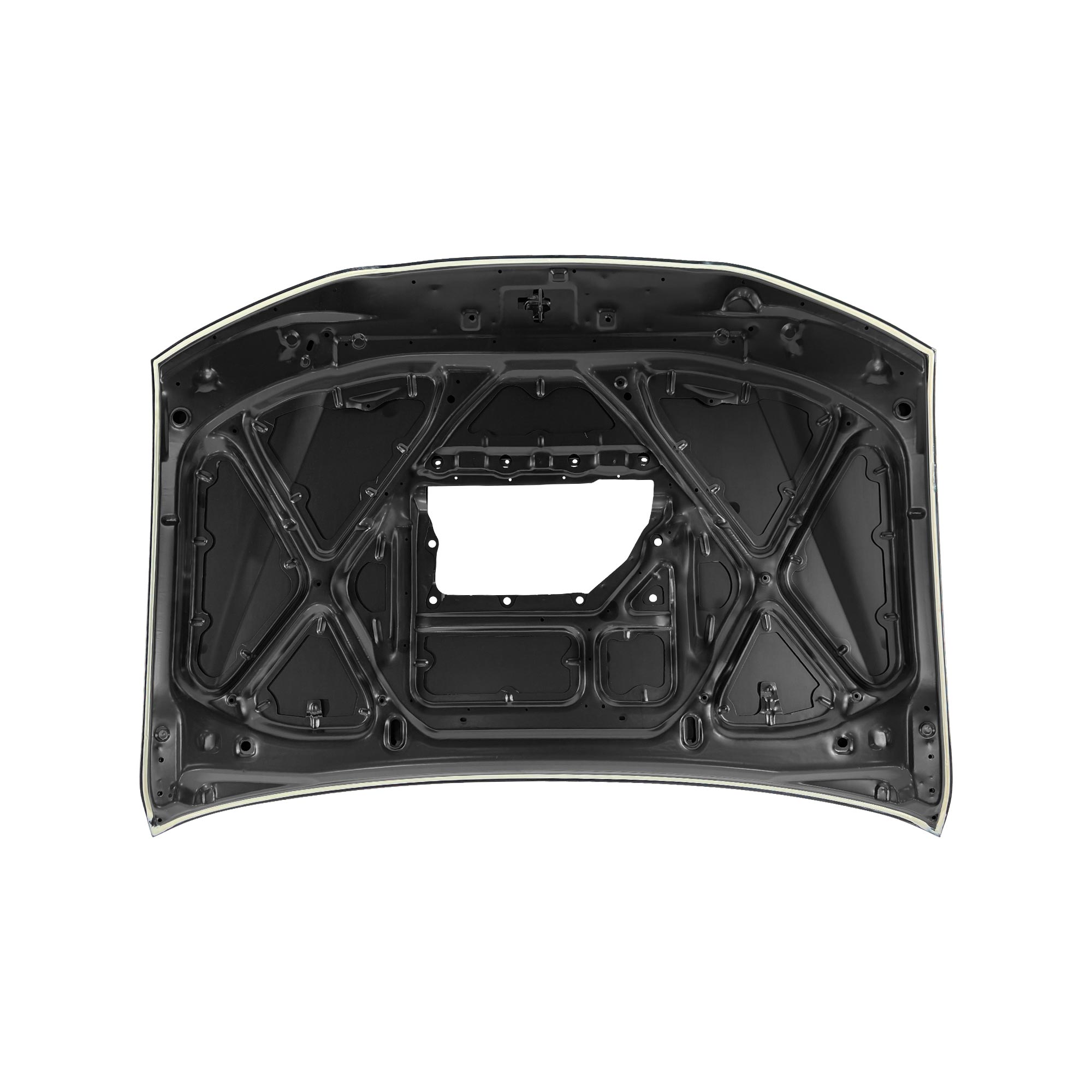 REPLACEMENT HOOD W HOLE, 2012, FOR TOYOTA FORTUNER, 67001-60490, (STEEL)
