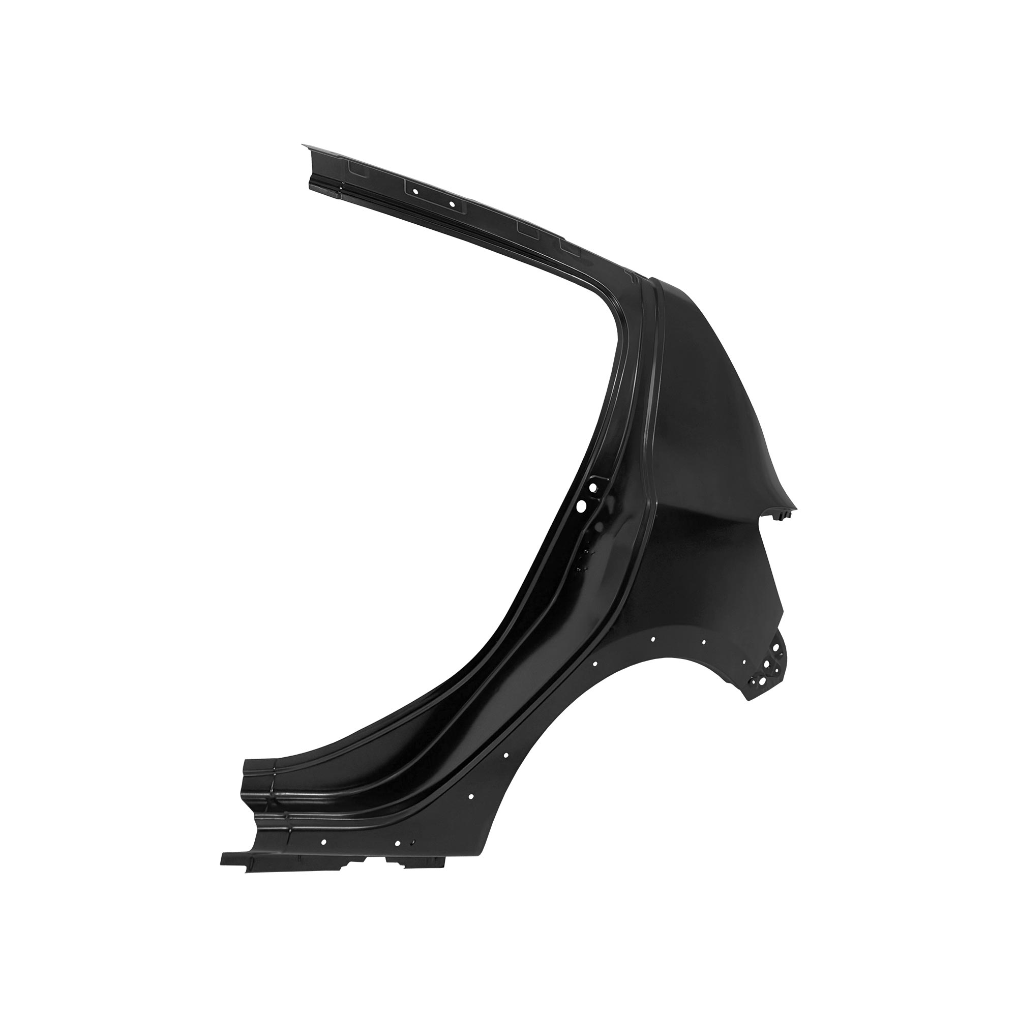 REPLACEMENT REAR FENDER LH WITH RIM HOLE, 2013, FOR DACIA SANDERO, (STEEL)