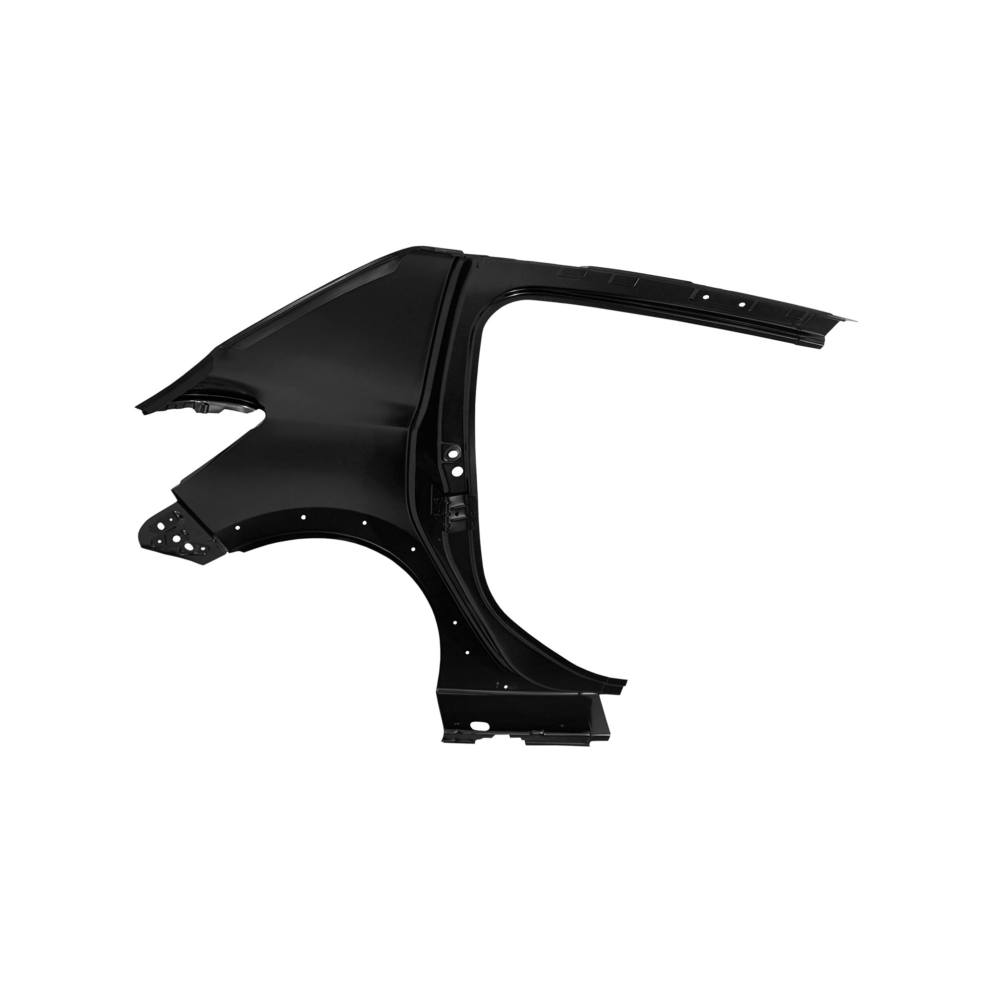 REPLACEMENT REAR FENDER LH WITH RIM HOLE, 2013, FOR DACIA SANDERO, (STEEL)