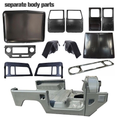 79-84 Complete Cab with Doors, with Primer. Disassembled for Compact Shipping, for FJ40 Toyota Land Cruiser 